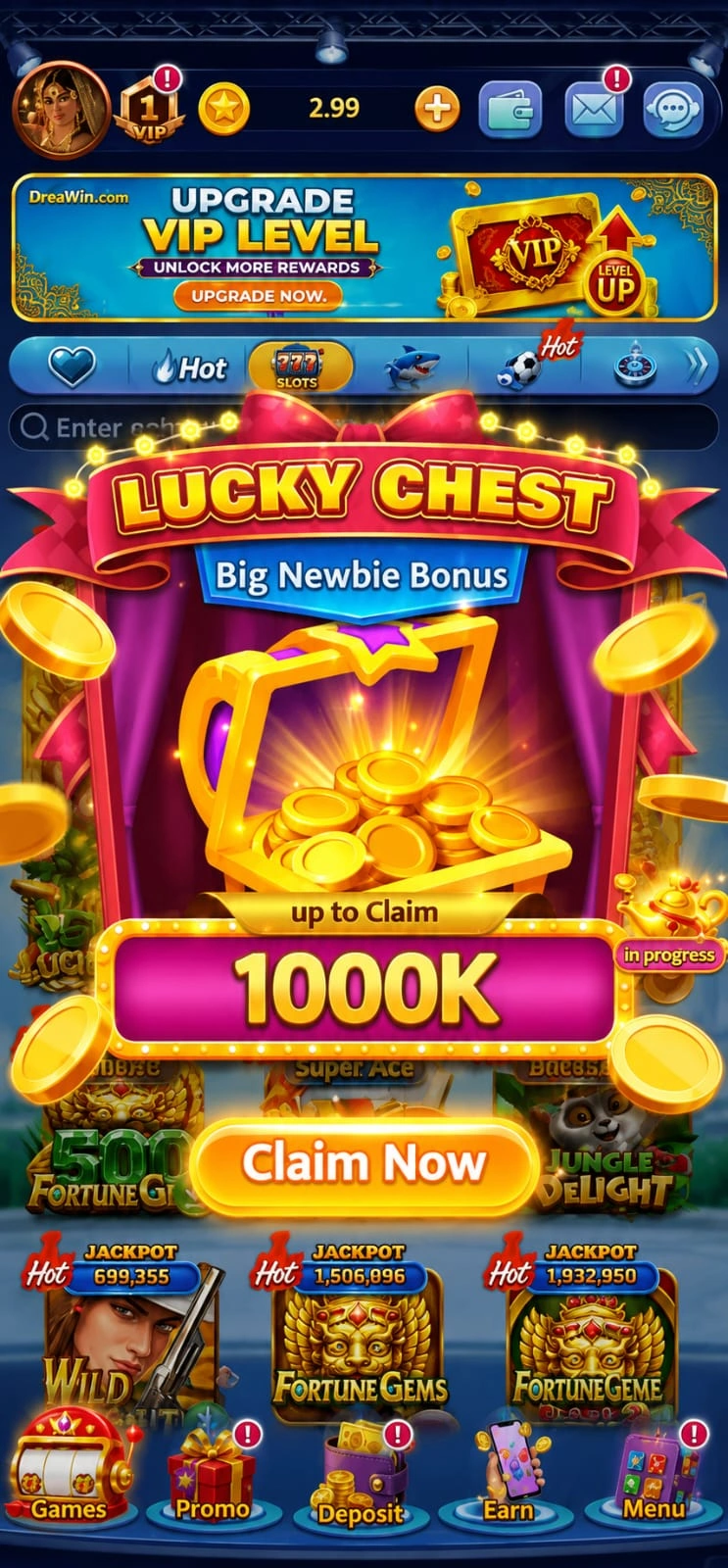 Diwa Win download screen shown on a mobile handset