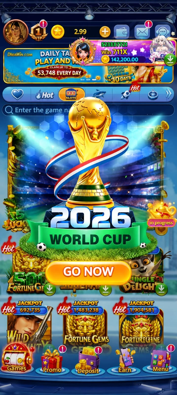 Diwa Win banner for players in India